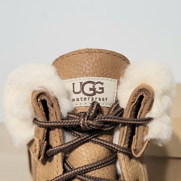 Ugg Adirondack III Boots Chestnut Brown Leather Wool Suede Waterproof Winter 7 - Picture 8 of 12